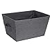 Bigso Box of Sweden Cestino portaoggetti trapezoidale grande – Cesto pieghevole con maniglie per coperte, vestiti, scarpe, giocattoli e altro – Contenitore armadio in poliestere e cartone – grigio