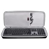 XANAD Hard Case for Logitech MX Keys/MX Keys Advanced MIC Wireless Illuminated Keyboard(Gray)-Inside: 17.2'x6.2'x1.2'
