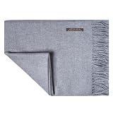 Apikuna® Alpaka Wolldecke aus 100prozent feinster Baby Alpaka Wolle - 180 x 130 cm in Hellgrau - kuschelig weiche und warme Decke - Sofadecke Alpakadecke Kuscheldecke Alpaka Decke Baby Alpaka Decke