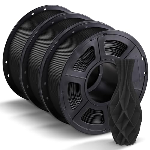 ANYCUBIC Filament PLA pour Imprimantes 3D, 2KG de Filament PLA de 1,75 mm pour l’impression 3D sur Imprimante 3D et Stylo 3D, Avec RFID, Noir + Gris