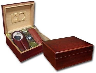 NEW THE Diplomat 40 CT Humidor Gift Set With Matching Ashtray