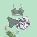 maisdgop High Waisted Bikini Sets for Women Sporty Two Piece Swimsuits Comfy Color Block Bathing Suit Sexy Sling Beachwear