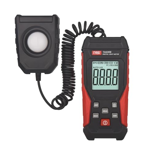 デジタルライトメーター 照度ルクスメーター 記録LCD 0~200,000測定範囲 フレキシブルセンサーライトテスター TA630A/TA630B(TA630B)
