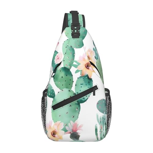 Bolso bandolera con estampado de cactus para hombre y mujer miniatura 1