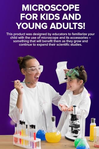 Little Nation Beginner Kids Microscope Kit – STEM Educational Science Experiment Kit with LED Light, Slides & Accessories, Perfect Learning Toy for Ages 6+ - Image 4