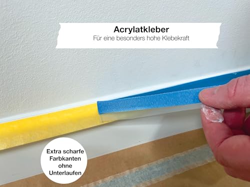 Kip 367 Multi-Tape – 2 in 1 Washi-Tec und Gewebeband zum Maskieren, Schützen & Verputzen 30 mm / 20 mm x 25 m | Abdeckband & Putzerband für Wandfarbe, Acryl, Spachtelmasse, Streichen und Lackieren