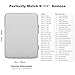MoKo 9-11 Zoll Tablet Sleeve Tasche Tragetasche Passend für Neue 11 Zoll iPad Air M3, iPad A16 2025, iPadPro 11 M4, Air 5/4/3, iPad10/9/8th Gen, Tab S8/S9 11“, Grau + Weiß