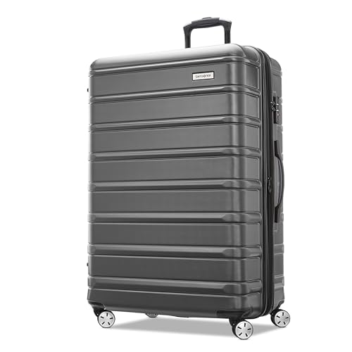 Samsonite Omni 2 Hardside Expandable Luggage with Spinner Wheels, LARGE SPINNER, SOLID CHARCOAL