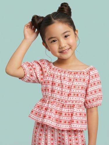 Image of Nautinati Girls Printed Top & Shorts Co-Ord Set | Age 2-10 Years