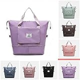 LPYT Large-Capacity Folding Travel Bag, Travel Lightweight Foldable Carry Luggage Duffel Tote Bag, Waterproof Oxford Fabric Foldable Travel Bag. (Purple)