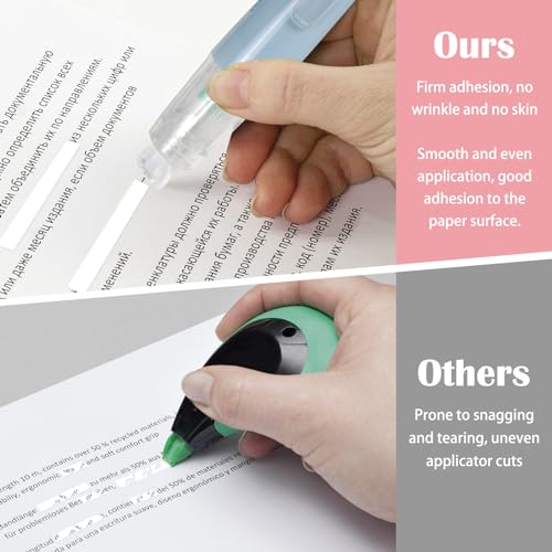 OT-NVWOZR 5pcs White Out Correction Tape with 5pcs Replacement Whiteout Tape, Retractable Correction Tape for School, Mini Cute Refillable White Out Tape Pens for Office Note Taking Supplies - Thumbnail 5