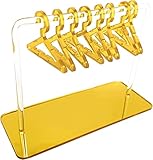 Dimensioni del supporto per orecchini: i ganci per orecchini sono realizzati in resistente acrilico stampato di alta qualità, 8 ganci a strato singolo, dimensioni del supporto completo: 15 x 6 x 11 cm.