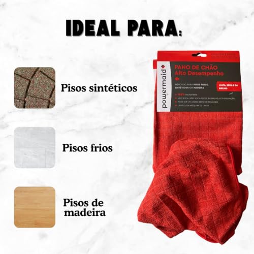 Kit 2 Pano De Chão Microfibra Grande Alto Desempenho 70x50