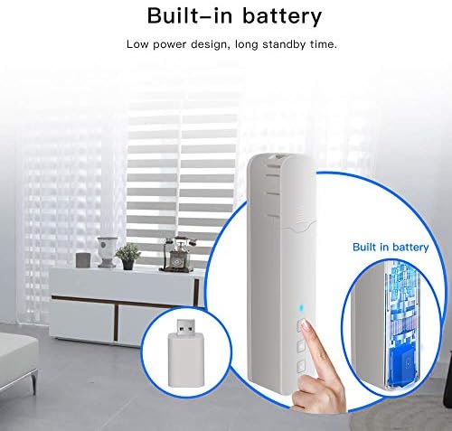 Tuya WiFi Roller Shade Driver,Blind Engine Smart Electric Blind with Rechargeable Battery Echo Google Assistant Voice Control Roller Blind Motor with Remote (Rechargeable Tuya Wifi)