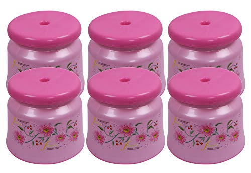 Kuber Industries Plastic Pieces Bathroom Stool Patla Pink