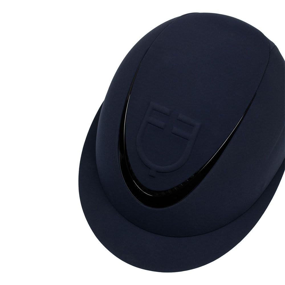 Cap donna con visiera larga e logo embossed NAVY
