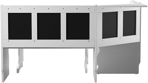 Miniatura 8 de Riverbay Furniture Juego de comedor de esquina tapizado de madera y tela de transición con mesa, banco y unidad de esquina, requiere montaje alguno,