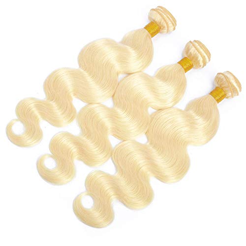 613 Blonde Brazilian Virgin Body Wave Hair 3 Bundles 10" 10" 10" 300g 10A Virgin Brazilian Remy Honey Blonde Body Wave Human Hair Bundles 100% Unprocessed Virgin Remy Human Hair Weave Bundles