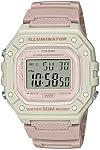 Casio W218H Series | Montres numériques pour hommes 50M WR | 1/100 Deuxième chronomètre 100 SEC Chronographe LED Rappel du compte à rebours Alarme quotidienne Signal horaire 7 Année Batterie