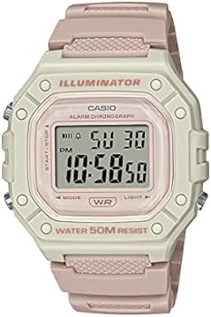Casio Heren W-218H-1AVCF Klassiek Digitaal Display Quartz Zwart Horloge, Zilver, W-218HD-1AVCF