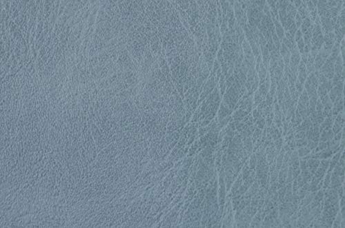 Image of Wento Thick 1 Yard Faux Leather Soft Skin Grain PU Fabric for Furniture Cover, Reupholster Sofa Chairs, Cushions, Vinyl Upholstery (1yard, Light Blue)