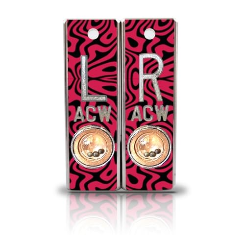 X-Ray Markers, Position Indicator (Aluminum) - Distorted Ink Left & Right Set, 1/2" Lead Letters "L" & "R"