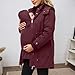 XovLAHzY Fleece Zip Up 3 in 1 Baby Wearing Jacket Maternity Winter Coat Thicken Kangaroo Sweatshirt