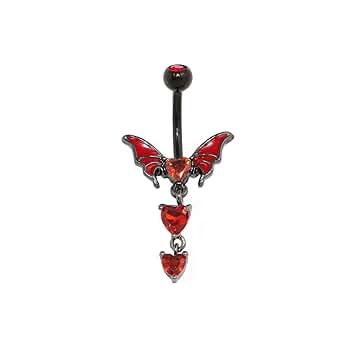 Amazon | [凛りん] ボディピアス 蝶 ハート 悪魔 サージカル