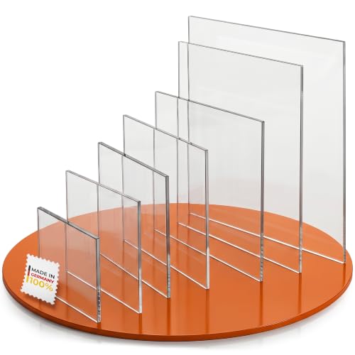EH Design Acrylglas Platte Eckige Zuschnitte nach Maß (100x100x2 mm) UV-Beständig & Wetterfest Transparent & Hochglänzend Für DIY Möbel & Terrarien Made in DE