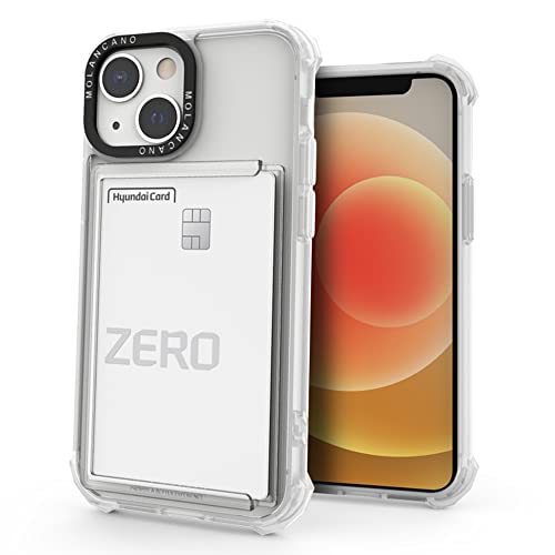 Coque iPhone 13 Mini protection intégrale transparente et étui carte de crédit souple