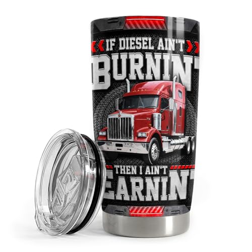 SANDJEST Truck Driver Tumbler