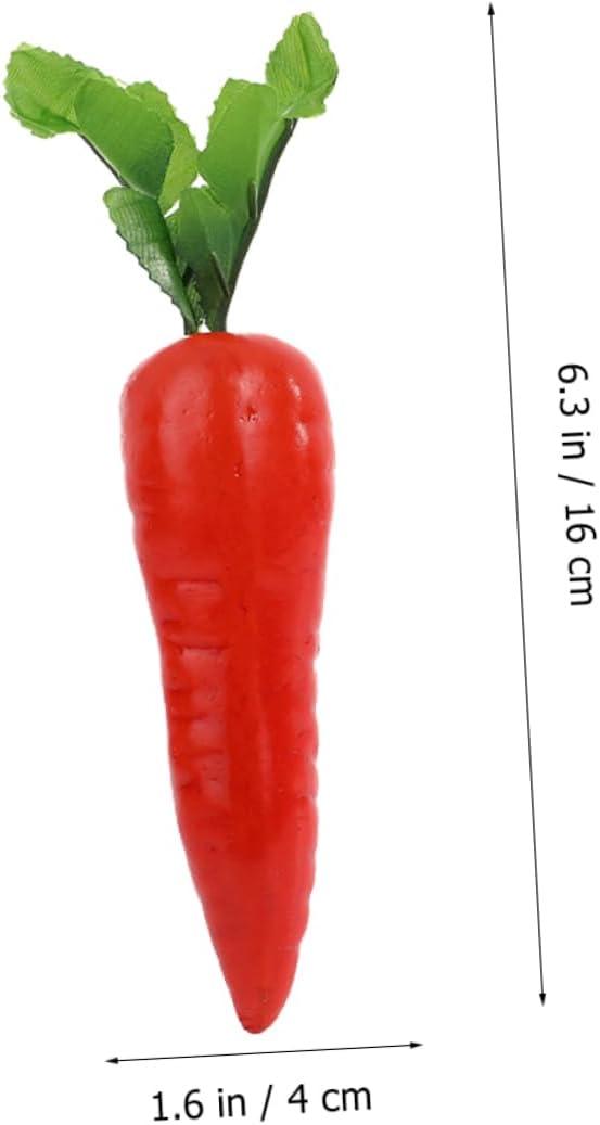 Ciieeo 2sets Easter Carrot Decor High Performance Fake Vegetables Perfect for Parties Carrot Adornment Matchstick 10pcs*2