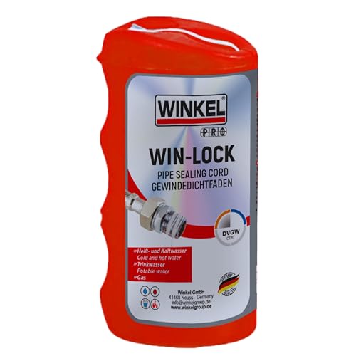 DVGW-zertifizierter Gewindedichtfaden – 160 m nicht aushärtendes Dichtband aus Polyamid (nicht teflon PTFE) für Metall- und Kunststoffgewinde, sofortige Abdichtung für Sanitärrohre und Armaturen