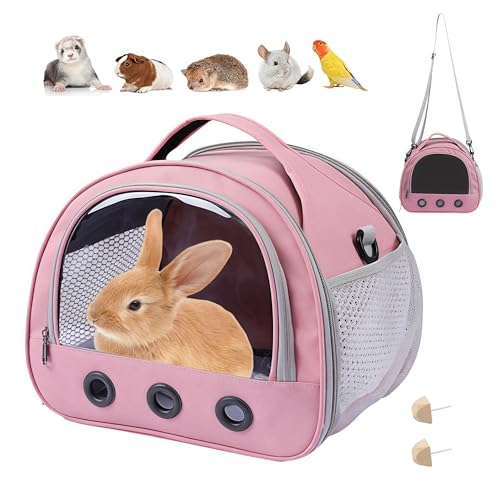 Kleine Haustier-Tragetasche, Transportbox Für Kleintiere, KatzeTransportbox Mit Schultergurt, Meerschweinchen-Tragetasche, Faltbare Transportbox, Hundetransportbox für Vögel Kätzchen Welpen