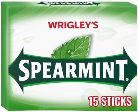 Wrigley's Spearmint Gum, 15-Stick Slim Packs (Pack of 20)