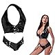NSKRKOW Lingerie Women’s Sexy Underwear Lingerie Set Black Clubwear Lackleder Korsettkleid, Damen Reizwäsche Latex Catsuit Dessous Jumpsuit Bodys Ausgehöhlt