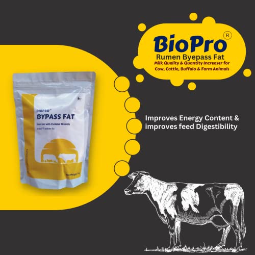 Image of Bio Pro Bypass Fat For Cow, Cattle, Buffalo & Farm Animals,Increase Milk Production Powder For All Life Stages(1Kg)
