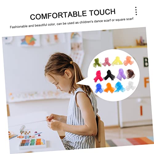 12pcs Dance Square Scarves Bright Colors Acrobatic Scarves for Performance Boy Girl Dance Belly Dancer Versatile Accessories4