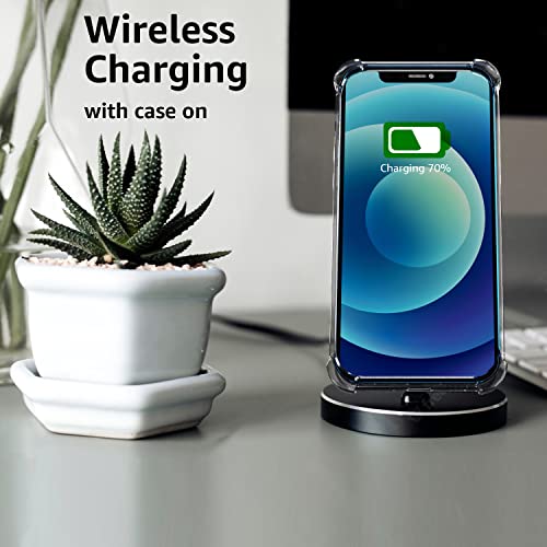 Image of amazon basics Air Cushion Drop Protection Clear Back Cover Case for iPhone 12 Pro Max-(Polycarbonate|Transparent)