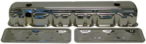 1962-74 Compatible/Replacement for Chevy 194-230-250-292 Straight/Inline 6 Cylinder Steel Valve Cover w/Side Plates - Chrome
