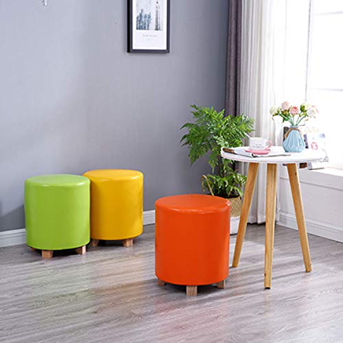 Taburetes de tocador redondos en madera maciza para dormitorio 5