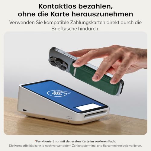 SATECHI MagSafe Kartenetui & Ständer, NFC, Bis zu 4 Karten, Waldgrün – Ansicht 6