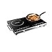 XVersion 7000W Double Infrared Cooker, Portable Electric Ceramic Stove with 2 Burners & Adjustable Temperature, Hot Plate Cooktop with Handles for Home & Kitchen – 1 Year Warranty (Black)
