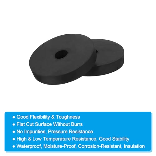 PATIKIL Vibration Isolation Washer 2.4" OD 0.5" ID 0.4" Thick, 4 Pack Rubber Round Anti Mechanical Damping Feet Pads, Black by PATIKIL - Used condition - Image 4