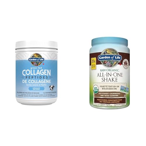 Grass Fed Collagen Peptides | 10g Collagen Per Serving & Raw All-in-One Nutritional Shake, Chocolate Cocoa