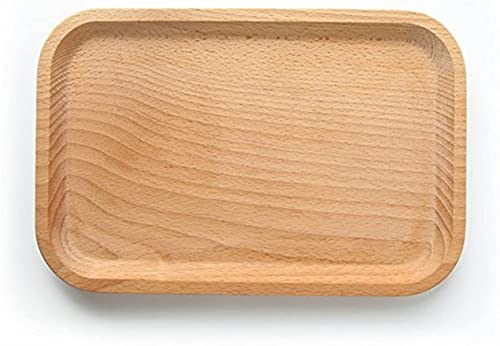 Vassoio da dessert in legno, vassoio rettangolare in legno ecologico, vassoi per la colazione, per sottobicchiere, tè, caffè, torta, piatto per la cena di frutta