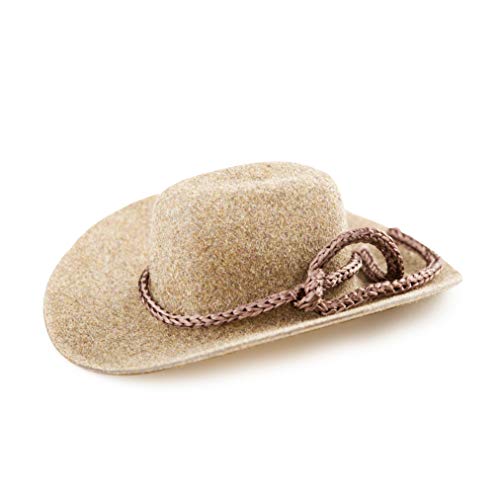 Cowboy Hat - Brown - Felt - Rope Detail - 2 inches