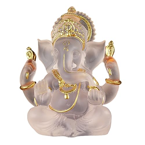 Estatuas de Lord Ganesha 5 51 Figuras de Dios Elefante de Resina Blanca de ídolo de Indio