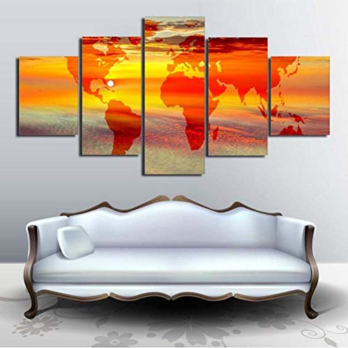 Tableau mural sur toile 5 pièces pour habiller un grand mur vide sans cadre