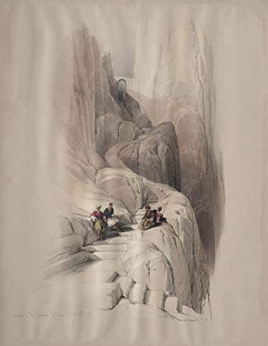 Poster Ascent to the Summit of Sinai David Roberts pour salon et bureau 50x70